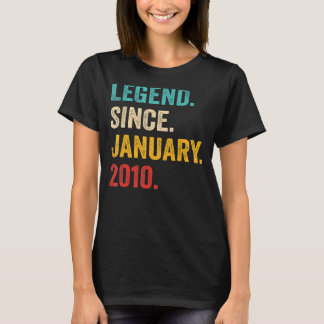 13 Year Old Legend Since January 2010 13th Birthd T-Shirt