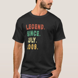 13 Year Old Legend Since July 2009 13th Birthday T-Shirt