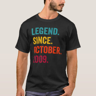 13 Year Old Legend Since October 2009 13th Birthda T-Shirt