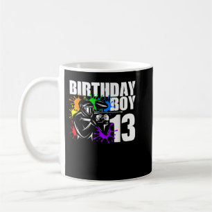 13 Year Old Paintball Birthday Party Boys 13th Gif Coffee Mug