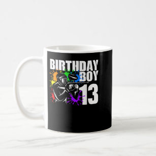 13 Year Old Paintball Birthday Party Boys 13th Gif Coffee Mug