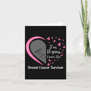 13 Years Cancer Free Breast Cancer Survivor Family Card