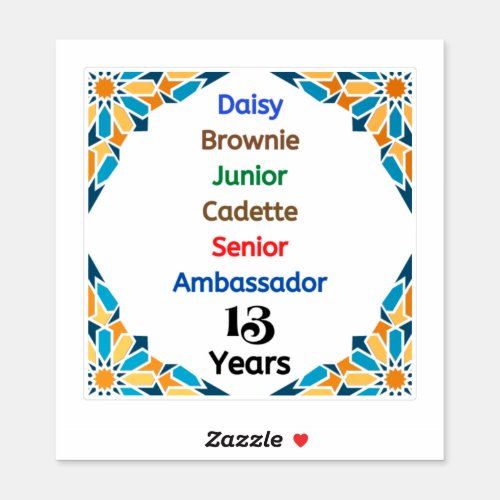 13 Years in Scouting Sticker