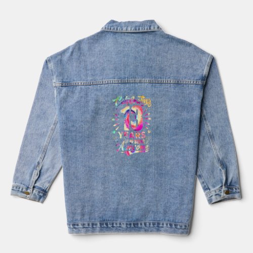 13 Years Of Being Awesome 13 Years Old 13th Birthd Denim Jacket