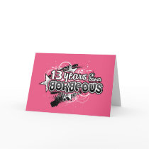 13 Years Of Being Gorgeous (13th Birthday) Card 13 Years Of Being Gorgeous (13th Birthday) Card
