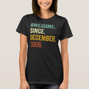 13 Years Old 13th Birthday Awesome Since December T-Shirt