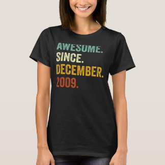 13 Years Old 13th Birthday Awesome Since December T-Shirt