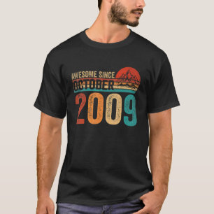 13 Years Old 13th Birthday Awesome Since October T-Shirt