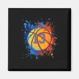 13 Years Old 13th Birthday Basketball Gift For Boy Magnet