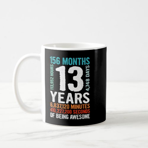 13 Years Old 13th Birthday Gift Retro Vintage 156  Coffee Mug