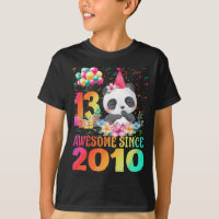 13 Years Old 13th Birthday Panda Unicorn Girl Part