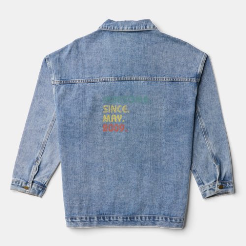 13 Years Old  Awesome Since May 2009 13th Birthday Denim Jacket