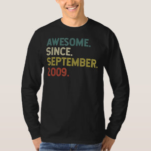 13 Years Old  Awesome Since September 2009 13th 15 T-Shirt