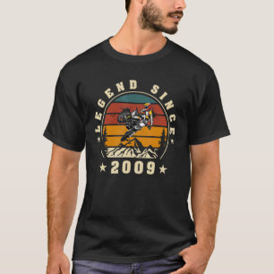 13 Years Old Birthday Motocross Legend Since 2009 T-Shirt