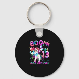 13 Years Old Dabbing Unicorn Gifts 13th Birthday G Keychain
