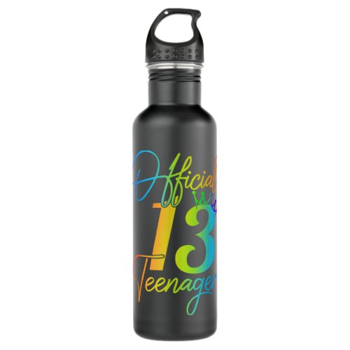 13 Years Old Gifts 13 Official Teenager 13th Birth Stainless Steel Water Bottle