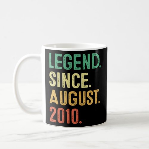 13 Years Old  Legend Since August 2010 13th Birthd Coffee Mug