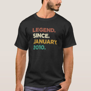 13 Years Old Legend Since January 2010 13th Birthd T-Shirt