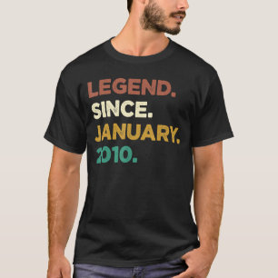 13 Years Old Legend Since January 2010 13th Birthd T-Shirt