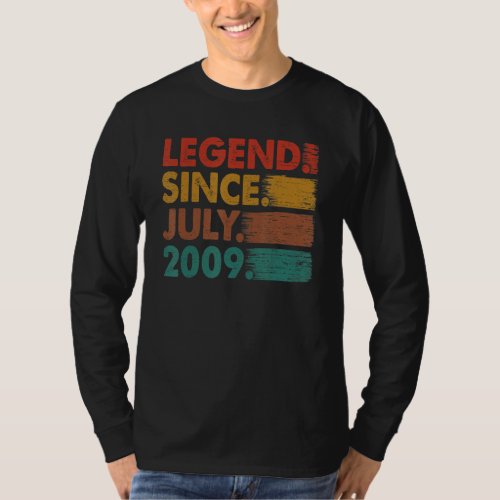13 Years Old  Legend Since July 2009 13th Birthday T_Shirt
