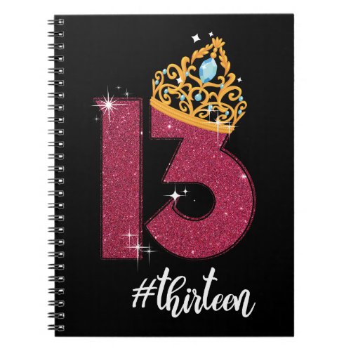 13 Years Old Official Teenager 13th Birthday Gift Notebook