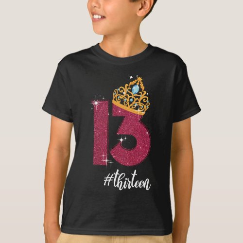 13 Years Old Official Teenager 13th Birthday Gift T_Shirt