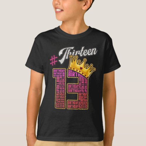 13 Years Old Official Teenager 13th Birthday T_Shirt