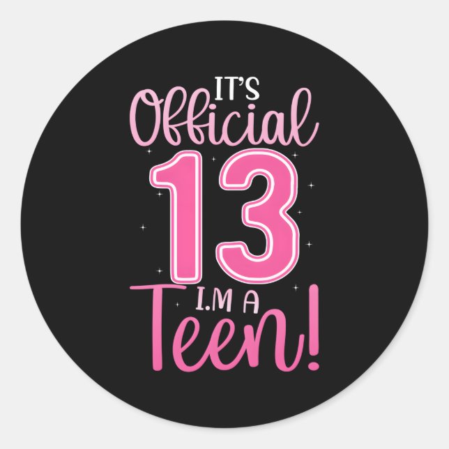 13Th 13 Years N Nager Classic Round Sticker (Front)