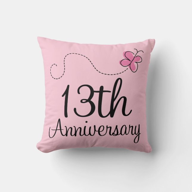 13th Anniversary Celebration Gift (butterfly) Throw Pillow (Front)