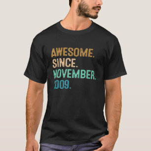13th Birthday  13 Year Old Awesome Since November  T-Shirt