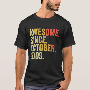 13th Birthday 13 Years Old Awesome Since October T-Shirt