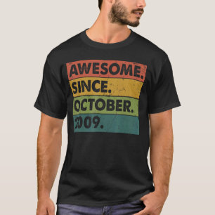13th Birthday 13 Years Old Awesome Since October T-Shirt