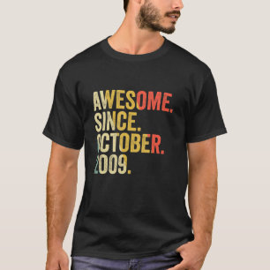 13th Birthday 13 Years Old Awesome Since October T-Shirt