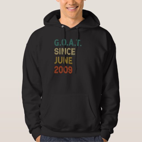 13th Birthday 13 Years Old Goat Since June 2009 Hoodie