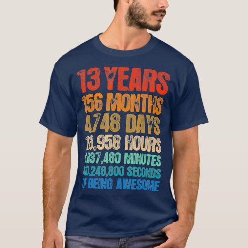 13th Birthday 13 Years Old Vintage Retro 156 T_Shirt