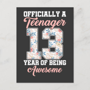 13th Birthday 2008 Awesome Official Teenager Postcard