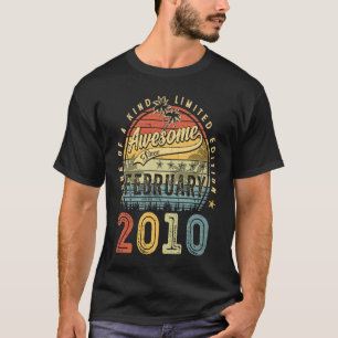 13th Birthday Awesome Since February 2010 13 Year T-Shirt