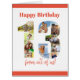 13th Birthday Big Number 13 Photo Collage Card