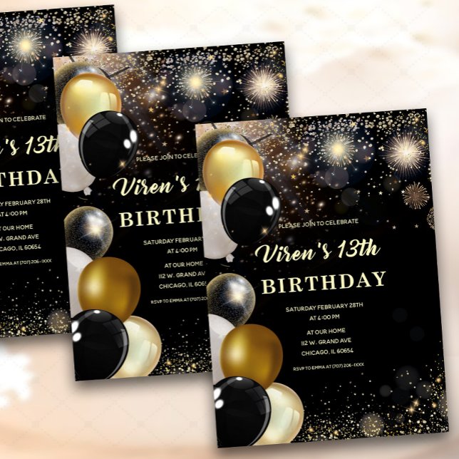 13th Birthday Boy Invitation  (Creator Uploaded)