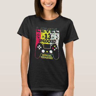 13th Birthday Boy Level 13 Unlocked Official Teen T-Shirt