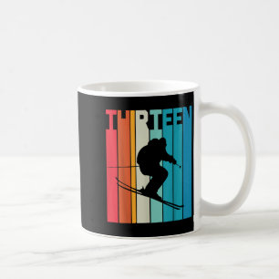 13th Birthday Boy Retro Ski Lover Skier 13 Years O Coffee Mug