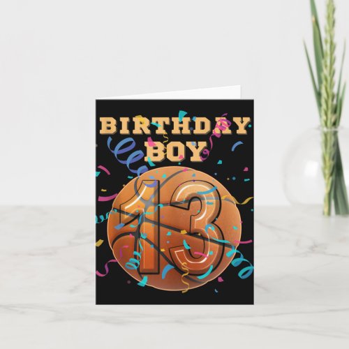 13th Birthday Boy Teen 13 Years Old Basketball Pla