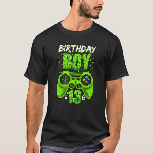 13th Birthday Boy Video Games Gamer Gaming 13 Year T_Shirt