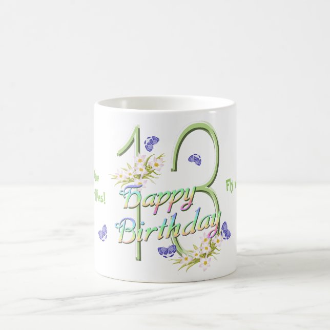 13th Birthday Butterfly Dance Mug (Center)