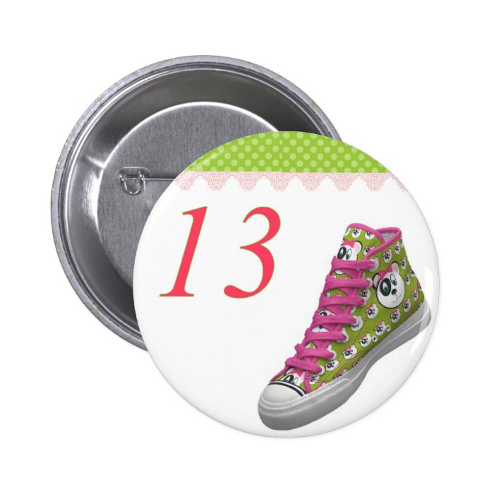 13th Birthday Buttons