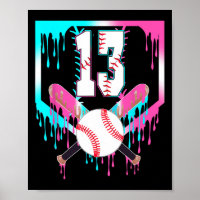 13th Birthday Bysebyll Home Plate Drip Ice Cream 1