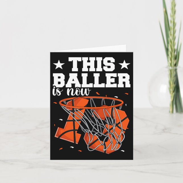 13th Birthday Bysketbyll Boys  Card (Front)