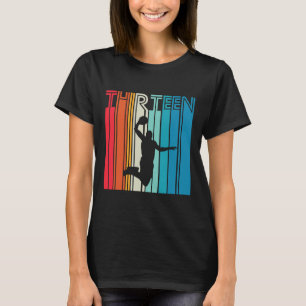 13th Birthday Bysketbyll Lover Gift 13 Years Old R T-Shirt