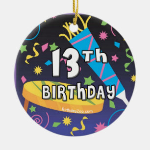 13th Birthday Ceramic Ornament