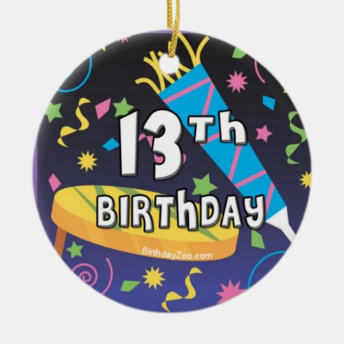 13th Birthday Ceramic Ornament